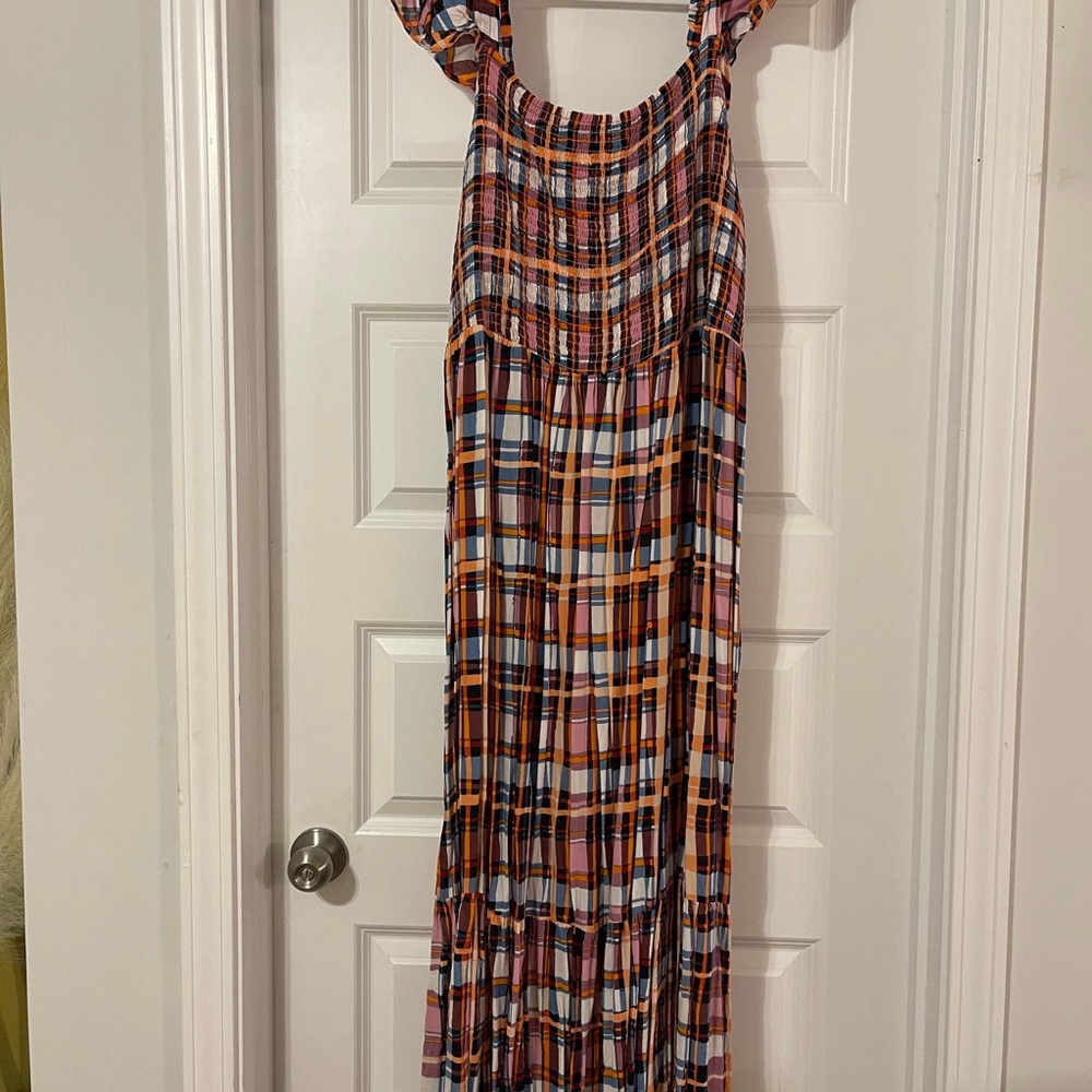 Anthropologie Plaid Maxi Dress - Multicolor
